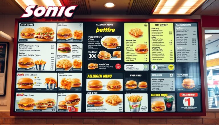 Sonic Allergen Menu