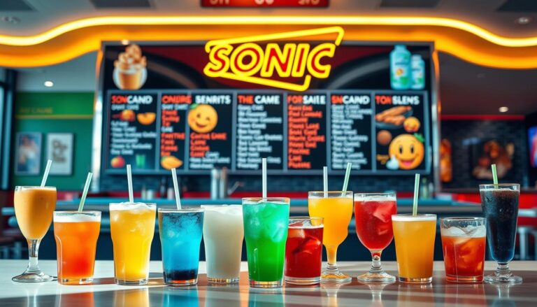Sonic Drink Menu