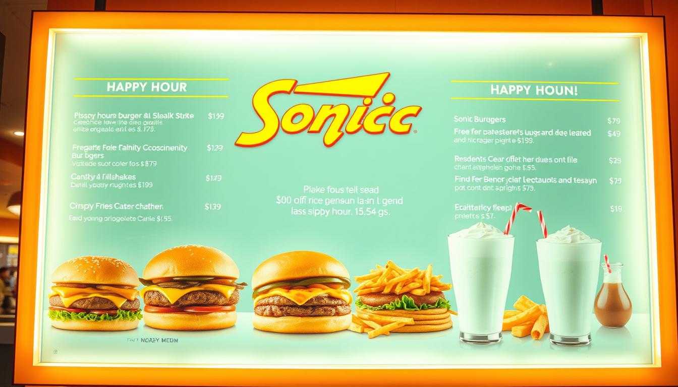 Sonic Happy Hour Menu